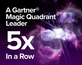 A gartner magic quadrant leader 5x in a row
