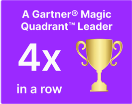 Gartner magic quadrant leader 4x in a row